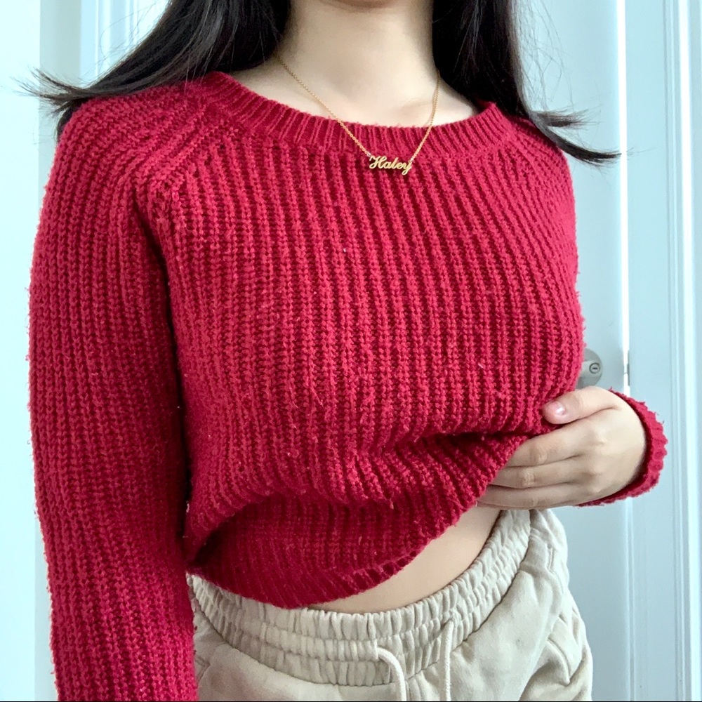 red sweater